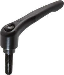KIPP - M12 x 1.75, 27mm Hub Diam, Zinc Die Cast (Steel Components) Metric Threaded Stud Adjustable Clamping Lever - 40mm Stud Length, 109mm OAL, 63mm High - Exact Tool & Supply