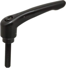 KIPP - M12 x 1.75, 31mm Hub Diam, Zinc Die Cast (Steel Components) Metric Threaded Stud Adjustable Clamping Lever - 60mm Stud Length, 126mm OAL, 73mm High - Exact Tool & Supply