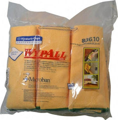 WypAll - Reusable Microfiber Wipes - Packet, 15-3/4" x 15-3/4" Sheet Size, Yellow - Exact Tool & Supply