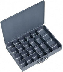 Durham - 13-3/8 Inches Wide x 2 Inches High x 9-1/4 Inches Deep Compartment Box - Steel , 17 Compartments - Exact Tool & Supply