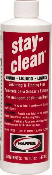 Harris Welco - 16 Ounce Liquid Soldering Flux - Bottle Container - Exact Tool & Supply