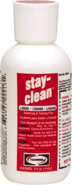 Harris Welco - 4 Ounce Liquid Soldering Flux - Flip Top Container - Exact Tool & Supply