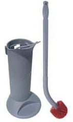 Unger - 27-1/2" OAL Toilet Bowl Brush - Nylon Bristles, 1" Bristle Length, 26" Straight Plastic Handle, Red - Exact Tool & Supply