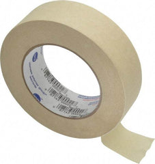 Intertape - 1-1/2" Wide x 60 Yd Long Tan Paper Masking Tape - Series PG505, 5.8 mil Thick, 20 In/Lb Tensile Strength - Exact Tool & Supply
