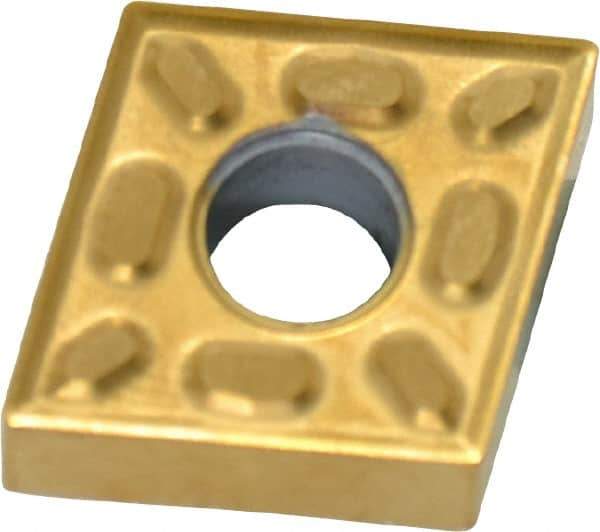 Kennametal - CNMG431 P Grade KC730 Carbide Turning Insert - TiN Finish, 80° Diamond, 1/2" Inscr Circle, 3/16" Thick, 1/64" Corner Radius - Exact Tool & Supply