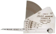 Made in USA - Stainless Steel Weld Gage - Use for Fillet and Groove Welds in Skewed Members at 90° - Exact Tool & Supply