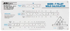 Made in USA - Cardboard Weld Calculator - Use for Fillet and Groove Welds in Skewed Members at 90° - Exact Tool & Supply