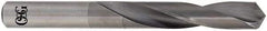 OSG - Letter E (1/4) 135° Spiral Flute Solid Carbide Screw Machine Drill Bit - Bright Finish, Right Hand Cut, 1-3/8" Flute Length, 2-1/2" OAL, Standard Point, Straight Shank - Exact Tool & Supply