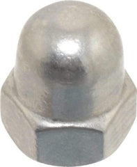 Value Collection - M5x0.8 Metric Coarse, 8mm Width Across Flats, Uncoated, Stainless Steel Acorn Nut - 10mm Overall Height, Austenitic A2, DIN 1587 - Exact Tool & Supply