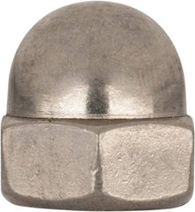 Value Collection - M10x1.5 Metric Coarse, 17mm Width Across Flats, Uncoated, Stainless Steel Acorn Nut - 18mm Overall Height, Austenitic A2, DIN 1587 - Exact Tool & Supply