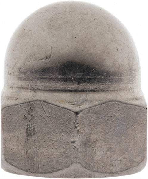 Value Collection - M12x1.75 Metric Coarse, 19mm Width Across Flats, Uncoated, Stainless Steel Acorn Nut - 22mm Overall Height, Austenitic A2, DIN 1587 - Exact Tool & Supply