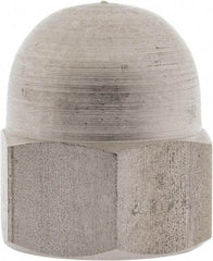 Value Collection - M18x2.5 Metric Coarse, 27mm Width Across Flats, Uncoated, Stainless Steel Acorn Nut - 30mm Overall Height, Austenitic A2, DIN 1587 - Exact Tool & Supply