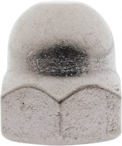 Value Collection - M20x2.5 Metric Coarse, 30mm Width Across Flats, Uncoated, Stainless Steel Acorn Nut - 34mm Overall Height, Austenitic A2, DIN 1587 - Exact Tool & Supply