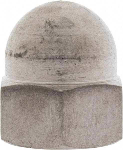 Value Collection - M24x3 Metric Coarse, 36mm Width Across Flats, Uncoated, Stainless Steel Acorn Nut - 42mm Overall Height, Austenitic A2, DIN 1587 - Exact Tool & Supply
