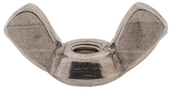 Value Collection - M4x0.70 Metric Coarse, Stainless Steel Standard Wing Nut - Grade 18-8, Austenitic Grade A2, 20mm Wing Span, 10.5mm Wing Span - Exact Tool & Supply