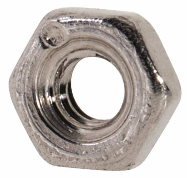 Value Collection - M2x0.40 Metric Coarse Stainless Steel Right Hand Hex Nut - 4mm Across Flats, 1.6mm High, Uncoated - Exact Tool & Supply