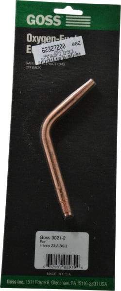 Goss - #3 Tip, Acetylene, Welding, Heating, Brazing Tip - For Use with Harris Torches - Exact Tool & Supply