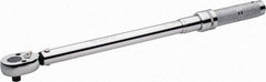Paramount - 1/2" Drive Micrometer Type Ratchet Head Torque Wrench - 47.4 N/m to 210 N/m Torque, 20" OAL, 1 Ft/Lb Graduation - Exact Tool & Supply