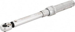 Paramount - 1/4" Drive Micrometer Type Ratchet Head Torque Wrench - 5.1 N/m to 23 N/m Torque, 11-1/2" OAL, 1 In/Lb Graduation - Exact Tool & Supply