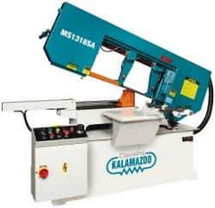 Clausing - 18-1/2 x 10-1/2" Max Capacity, Semi-Automatic Variable Speed Pulley Horizontal Bandsaw - 102 to 377 SFPM Blade Speed, 230/460 Volts, 45 & 60°, 3 hp, 3 Phase - Exact Tool & Supply