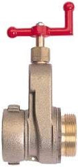 Made in USA - 2-1/2" Pipe, NST Brass Gate Valve - Union Bonnet - Exact Tool & Supply