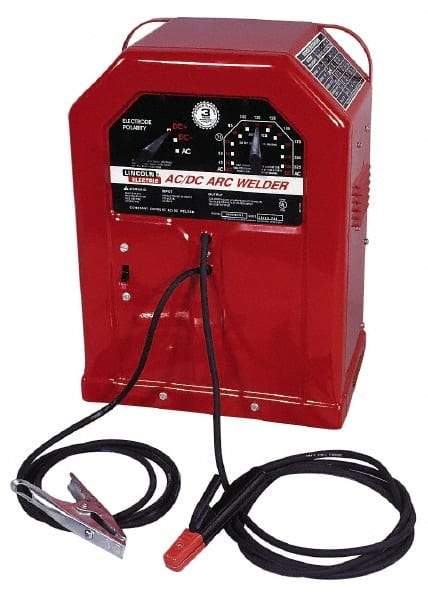 Lincoln Electric - 225125 Amperage Rating, AC,DC Input Current, 230 Input Voltage, Arc Welder - 225A/125A at 20% Duty Cycle, Single Phase, 17 Inch Wide x 24-1/2 Inch High - Exact Tool & Supply