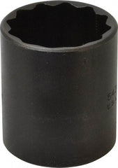 Proto - 1-3/16", 1/2" Drive, Standard Hand Socket - 12 Points, 1-3/4" OAL, Alloy Steel, Black Finish - Exact Tool & Supply