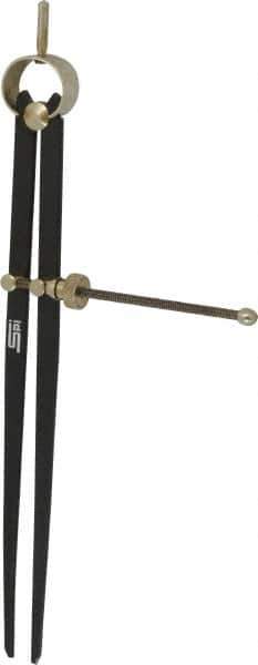 SPI - 10 Inch Leg, Spring Joint, Steel, Powder Coated, Divider - 10 Inch Max Measurement, with Quick Nut Adjustment - Exact Tool & Supply