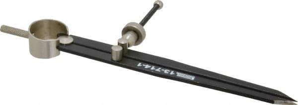 SPI - 6 Inch Leg, Spring Joint, Steel, Powder Coated, Divider - 6 Inch Max Measurement, with Quick Nut Adjustment - Exact Tool & Supply