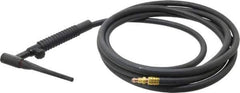 Value Collection - 12-1/2 Ft. Long, 150 Amp Rating, Air Cooled TIG Welding Torch - Hard Phenolic, Gas Valve - Exact Tool & Supply