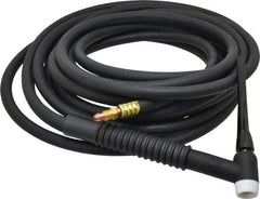 Value Collection - 25 Ft. Long, 150 Amp Rating, Air Cooled TIG Welding Torch - Silicon Rubber, Gas Valve - Exact Tool & Supply