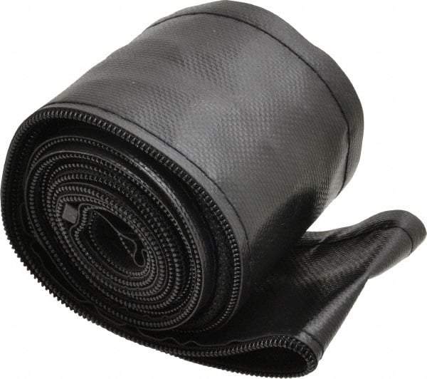 Value Collection - 10 Ft. Long x 3 Inch Wide, TIG Torch Black Heavy Duty Zippered Cable Cover - Exact Tool & Supply