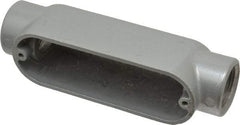 Thomas & Betts - C Body, 3/4" Trade, IMC, Rigid Aluminum Conduit Body - Oval, 5-1/8" OAL, 7.3 cc Capacity, Gray - Exact Tool & Supply