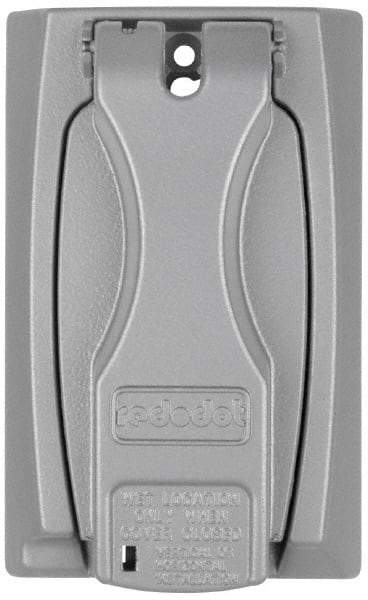 Thomas & Betts - Electrical Outlet Box Zinc Weatherproof Cover - Includes (2) Adapter Plates & Single Receptacle up to 1-9/16" - Exact Tool & Supply