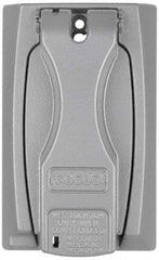 Thomas & Betts - Electrical Outlet Box Zinc Weatherproof Cover - Includes (2) Adapter Plates & Single Receptacle up to 1-9/16" - Exact Tool & Supply