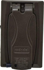 Thomas & Betts - Electrical Outlet Box Zinc Weatherproof Cover - Includes (2) Adapter Plates & Single Receptacle up to 1-9/16" - Exact Tool & Supply