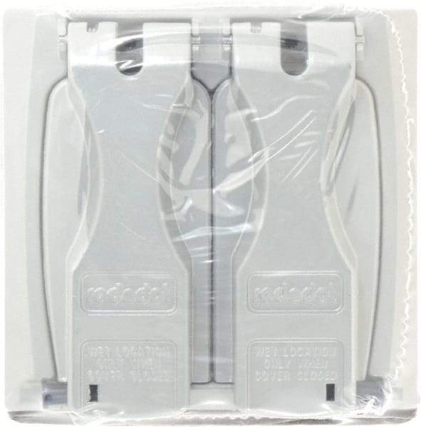 Thomas & Betts - Electrical Outlet Box Zinc Weatherproof Cover - Includes (2) Adapter Plates & Single Receptacle up to 1-9/16" - Exact Tool & Supply