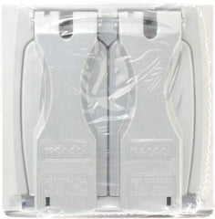 Thomas & Betts - Electrical Outlet Box Zinc Weatherproof Cover - Includes (2) Adapter Plates & Single Receptacle up to 1-9/16" - Exact Tool & Supply