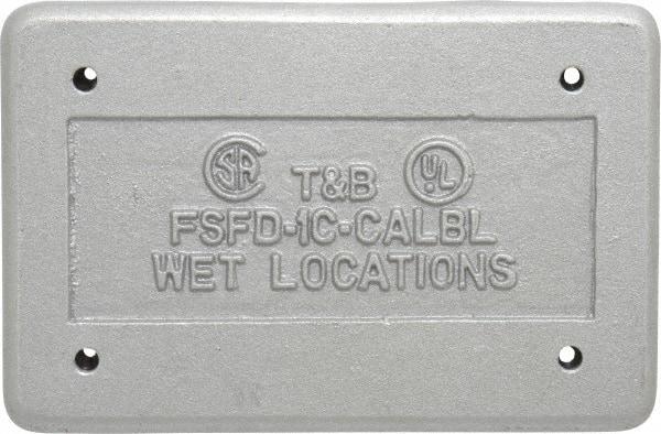 Thomas & Betts - Electrical Outlet Box Aluminum Device Cover - Includes Gasket - Exact Tool & Supply
