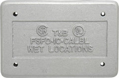 Thomas & Betts - Electrical Outlet Box Aluminum Device Cover - Includes Gasket - Exact Tool & Supply