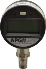 Made in USA - 2-1/2" Dial, 1/4 Thread, 0-60 Scale Range, Pressure Gauge - Lower Connection Mount, Accurate to 0.25% of Scale - Exact Tool & Supply