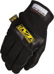 Mechanix Wear - Size L (10) Leather Flame Resistant Work Gloves - For General Purpose, Uncoated, Hook & Loop Cuff, Full Fingered, Black, Paired - Exact Tool & Supply