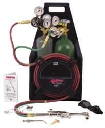 Miller-Smith - 3/16 Inch Cutting Capacity, 3/32 Inch Welding Capacity, Oxygen and Acetylene Torch Kit - Portable Torch Outfit - Exact Tool & Supply