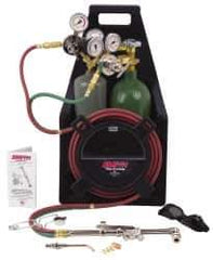 Miller-Smith - 3/16 Inch Cutting Capacity, 3/32 Inch Welding Capacity, Oxygen and Acetylene Torch Kit - Portable Torch Outfit - Exact Tool & Supply