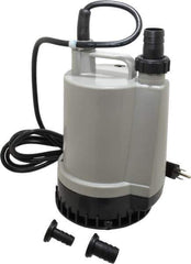 Value Collection - 1/6 hp, 120 Amp Rating, 120 Volts, Full-On Operation, Submersible Pump - Plastic Housing - Exact Tool & Supply