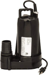 Value Collection - 1/2 hp, 120 Amp Rating, 120 Volts, Full-On Operation, Submersible Pump - Plastic Housing - Exact Tool & Supply