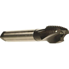 Emuge - 5/8-11 UNC 3 Flute 2BX Plug Spiral Flute Tap - Cobalt, Oxide Finish, 3-13/16" OAL, Left Hand Flute, Right Hand Thread, Series Rekord C - Exact Tool & Supply