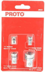 Proto - 1/4, 3/8, 1/2" Drive, Ratcheting Wrench Adapter Set Inch - 1-1/8" OAL - Exact Tool & Supply