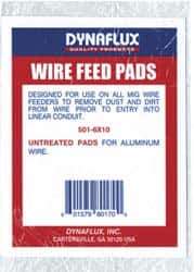 Dynaflux - Untreated Wire Feed Pads - For Use with All Size MIG Wire - Exact Tool & Supply
