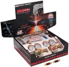 Miller-Smith - 8 Inch Cutting Capacity, 40,125 BTU and HR Max Heating Capacity, 1/2 Inch Welding Capacity, Oxygen and Acetylene Torch Kit - American Classic Cutting, Welding and Heating Outfit - Exact Tool & Supply